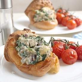 Mushroom and brie stuffed Yorkshire puddings